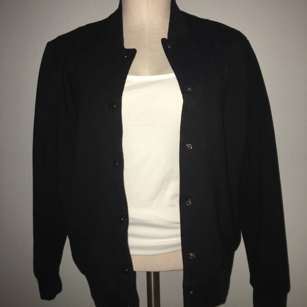 Black Letterman Style Jacket